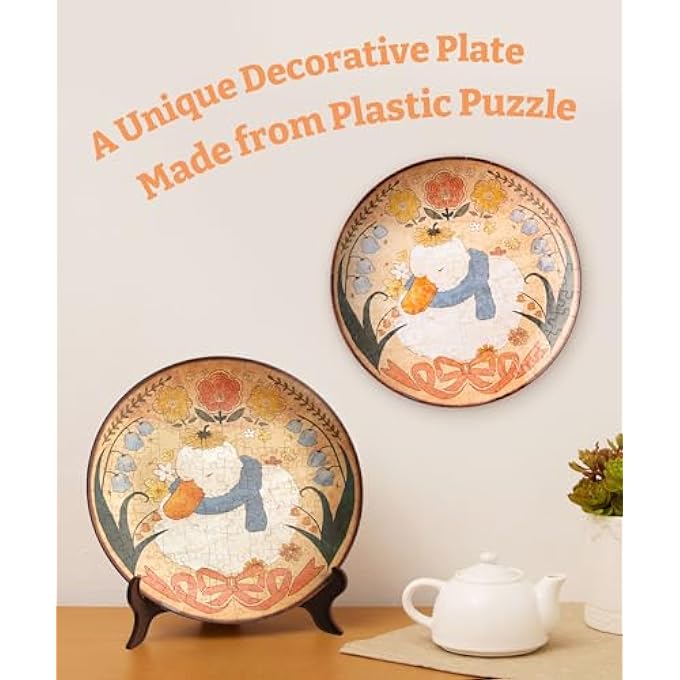 3D PUZZLE PLATE FOR ADULTS - SLEEPING IN SUNLIT GARDEN [PL1019], 124 PIECES - Image 2